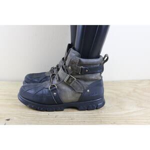 Polo Ralph Lauren Boots Mens 10.5D Multicolor Leather Damien Biker Combat Moto